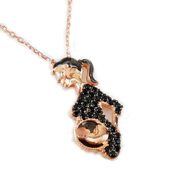 Hamile Bayan Kolye 925 Ayar Gümüş Anneler Gününe Özel - 2