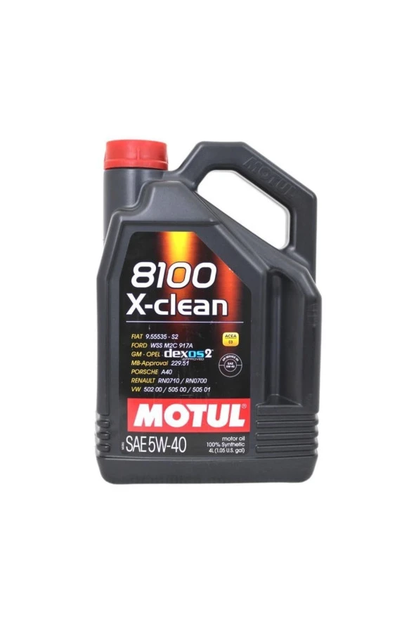 Motul  8100 X-clean 5w40 4 Litre