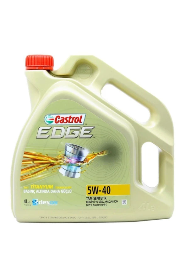 CASTROL  Edge 5w40 Benzinli - Dizel Motor Yağı 4 Lt Üt 2021