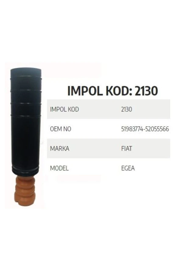 iMPOL  SÜSPANSIYON TAKOZU ARKA FIAT EGEA 51983774-52055566