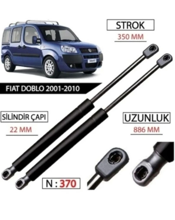 Favori Auto Parts  Fiat Doblo Bagaj Amortisörü 2001-2010 Uyumlu Takım 2 Adet