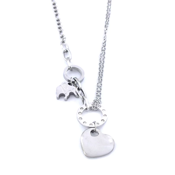 Çelik Kalp Kolye - Paslanmaz Çelik Kadın Kolye KLY-585 ürün görseli 1