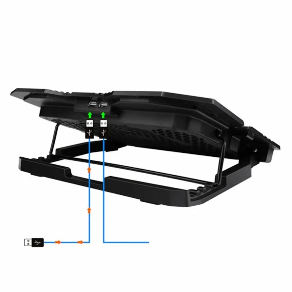 Frisby FNC-5235ST GS6 notebook soğutucu siyah stand - Resim 4