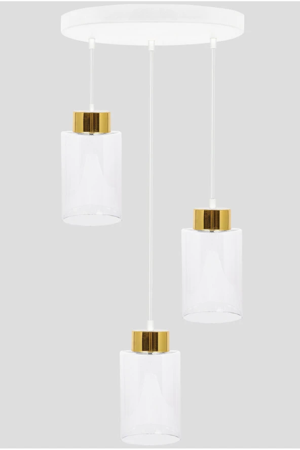 Minimal Harmony White Gold Cam Avize