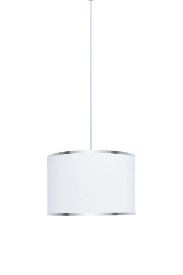 Minimal Viscose 30x30x21 Beyaz Kumaş Avize