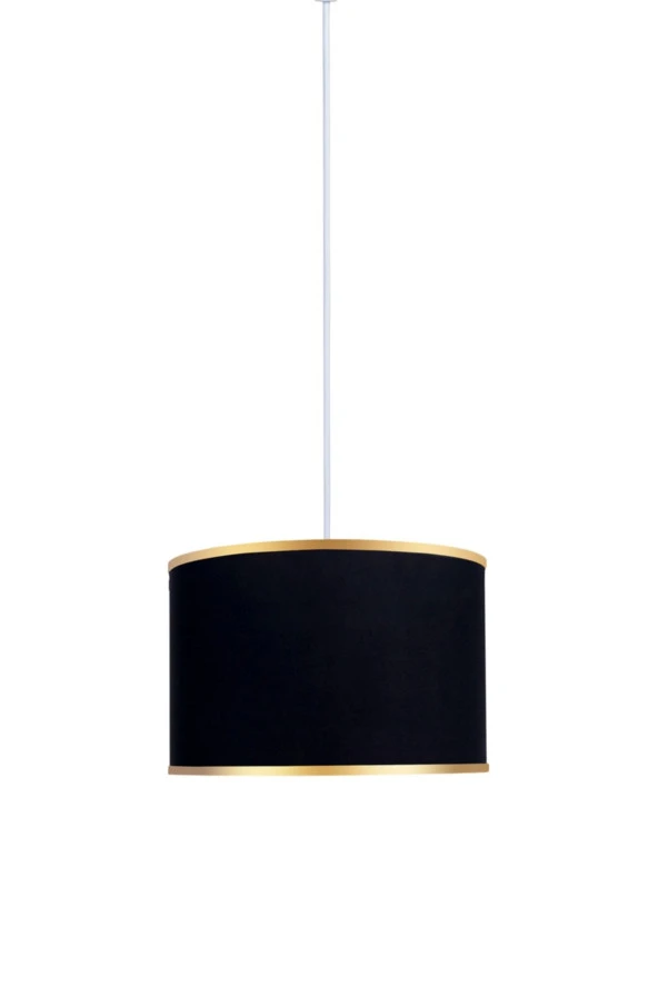 Minimal Viscose 30x30x21 Siyah Kumaş Avize