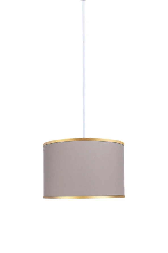 Minimal Viscose 30x30x21 Vizon Bej Kumaş Avize