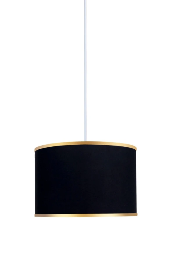 Minimal Viscose 40x40x21 Siyah Kumaş Avize