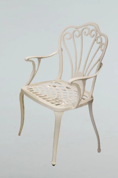 Ferforje Görünümlü Plastik İstanbul Tek Sandalye, Bahçe, Balkon Ve Dış Mekanda Kullanılabilir Sandalye - 3