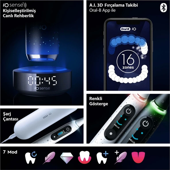 Oral-B iO 10 Şarjlı Diş Fırçası Siyah - 4