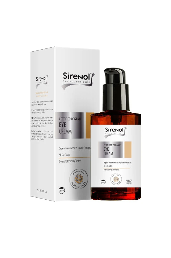 Sirenol Organik Sertifikalı Anti Aging Göz Kremi 15 mL