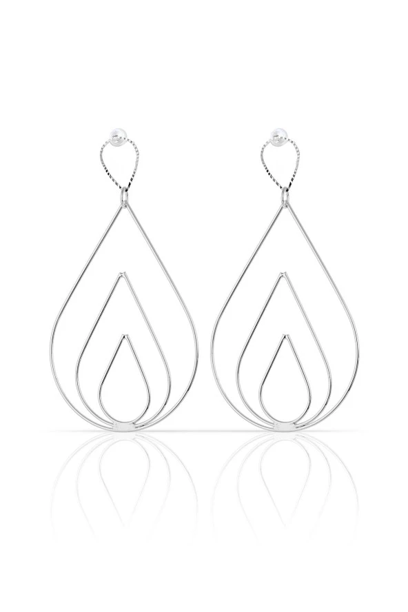 Duke Nickle 3lü Damla Küpe  RDPK5096 ürün görseli 1