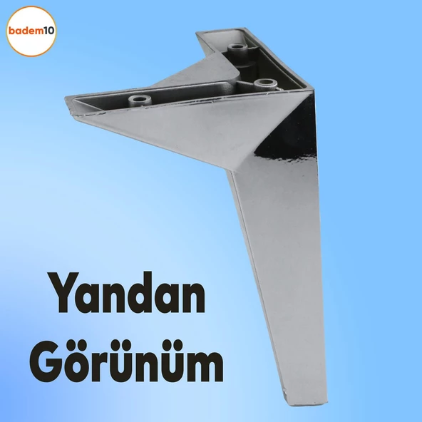 Kale Lüks Mobilya Yükseltici Kanepe Tv Ünitesi Koltuk Ayağı Konsol Ayakları Krom 23 Cm - 3