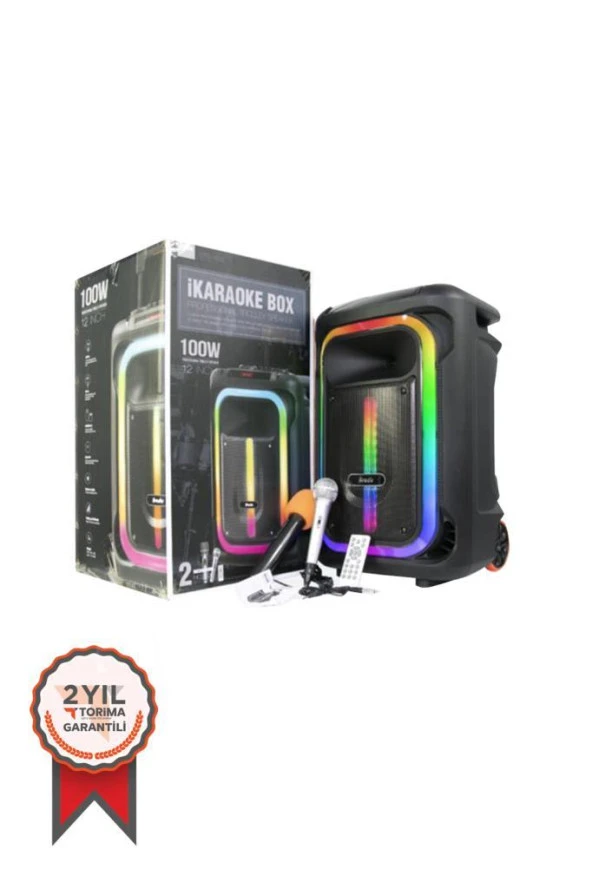 Torima BTS-1928 Taşınabilir Rgb Ledli Bluetooth Hoparlör Usb-Tf Siyah