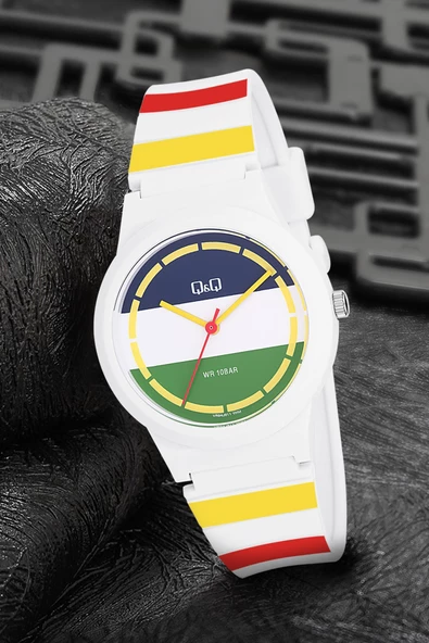 Q&Q Unisex Silikon Kol Saati PVR94  Beyaz Beyaz ürün görseli