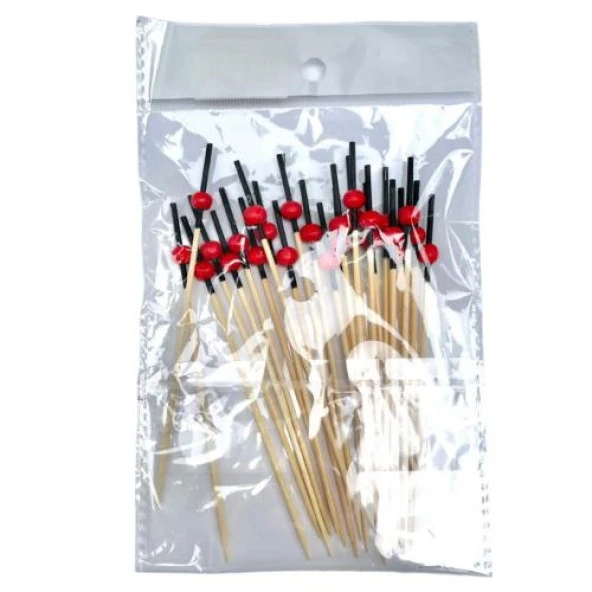 KIRMIZI BONCUKLU UZUN SUNUM KÜRDANI - 3