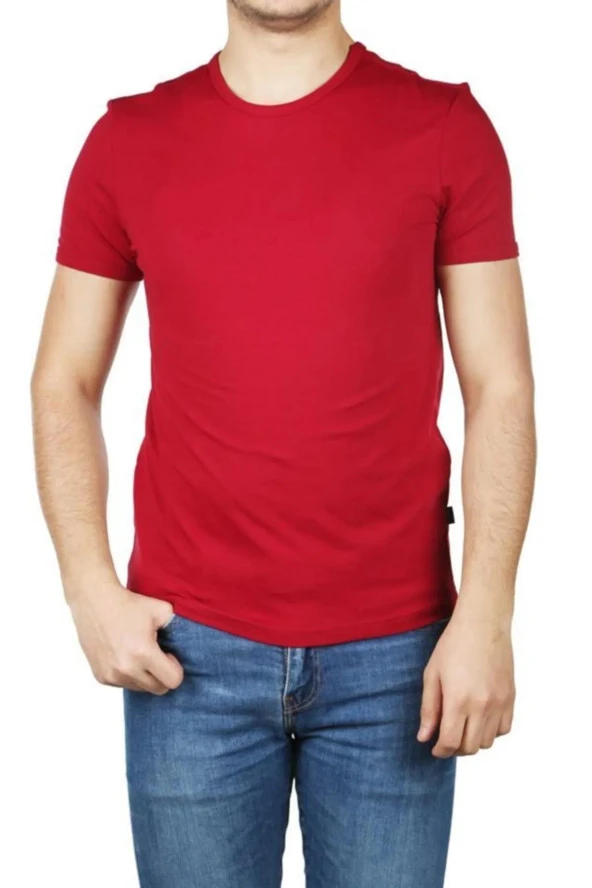 Cazador B.Yaka  K.Kol Basic Erkek T-şhirt 4618 Bordo ürün görseli 1