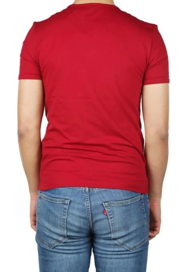 Cazador B.Yaka  K.Kol Basic Erkek T-şhirt 4618 Bordo - Resim 2