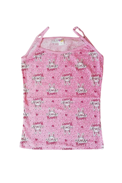 Desenli Kız Çocuk İç Giyim İp Askılıı Atlet Yazlık Hediyelik Çocuk İç Giyim 3 Adet - 3