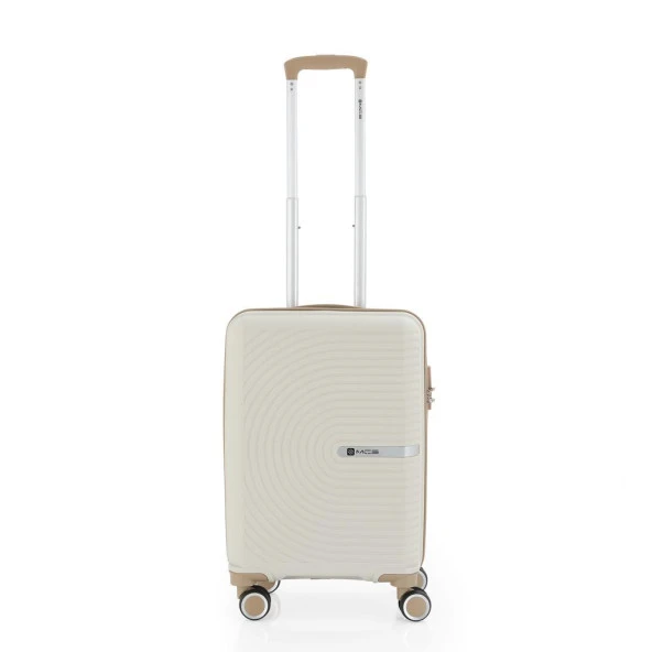 MÇS 3lü Set Kırılmaz Silikon Seyahat Valizi Bavulu V374 Kemik/Şampanya - Resim 9