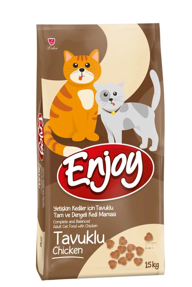 Enjoy Yetişkin Tavuklu Kedi Maması 15 kg.