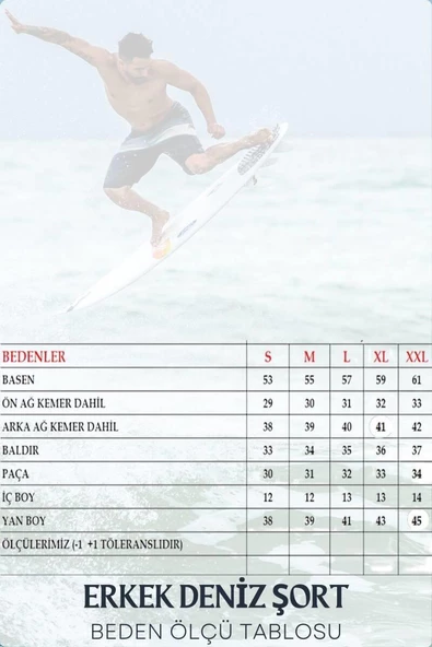 Su İtici Özellikli Dijital Baskılı Erkek Plaj Deniz Şort Mayo - D023-Beyaz - Resim 7