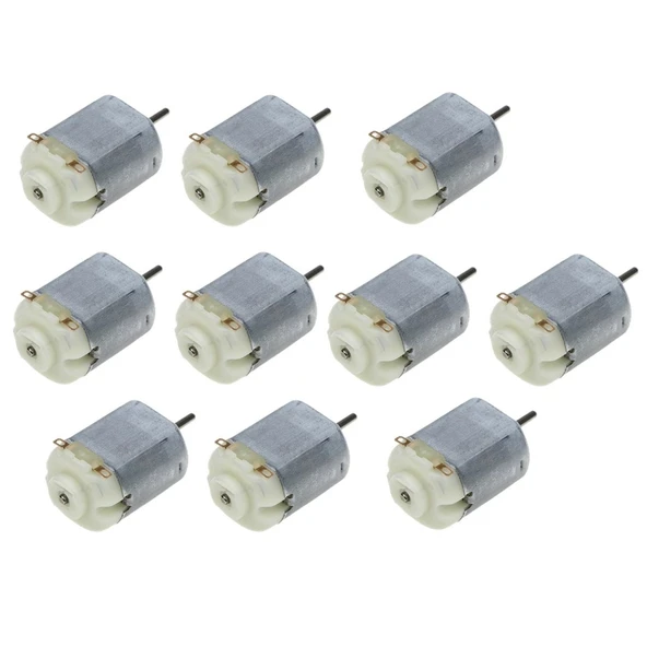 10 Adet DC Motor, Deney Motoru, 3V, 6V Motor Yüksek Devir Dinamo Motor
