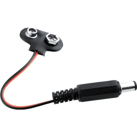 Arduino Uyumlu Jaklı 9V Pil Bağlantı Kablosu 9 Volt Pil Başlığı Jack Battery Connector - 3