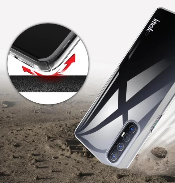 Oppo Reno 3 Ultra İnce Esnek Şeffaf Süper Silikon Kılıf - Resim 5