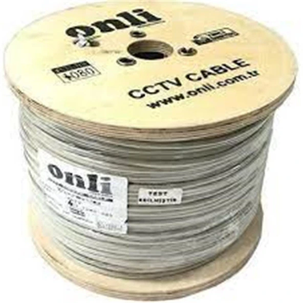 Onli 2+1 1X0,50 Mini Coax 2X0,50Mm 500 Metre Cctv Kamera Kablosu