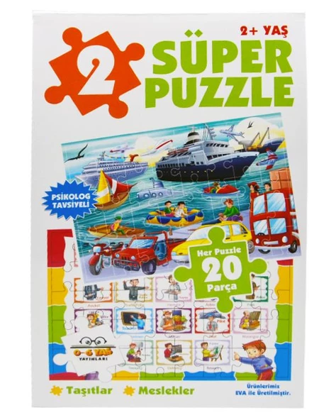 Süper Puzzle Taşıtlar ve Meslekler 0-6 Yaş Yayınları