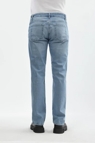 Erkek Buz Mavisi Jean Pantolon - 4