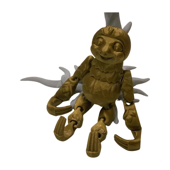 3D Hareketli Oyuncak Tembel Hayvan (Sloth) Ağaç Dekoru Dahil - Altın Kahve - 8