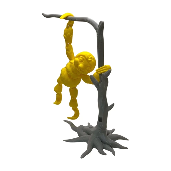 3D Hareketli Oyuncak Tembel Hayvan (Sloth) Ağaç Dekoru Dahil -Sarı - Resim 5