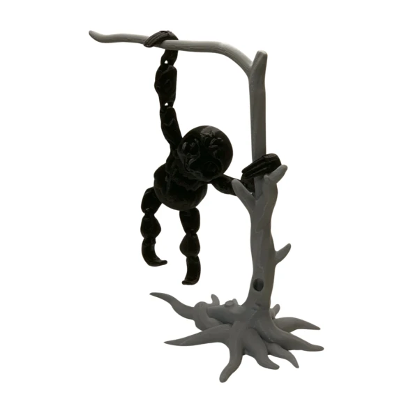 3D Hareketli Oyuncak Tembel Hayvan (Sloth) Ağaç Dekoru Dahil -Siyah