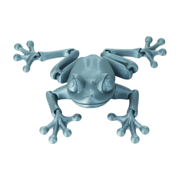 3D Hareketli Kurbağa Figürlü Oyuncak - Gri - Resim 4