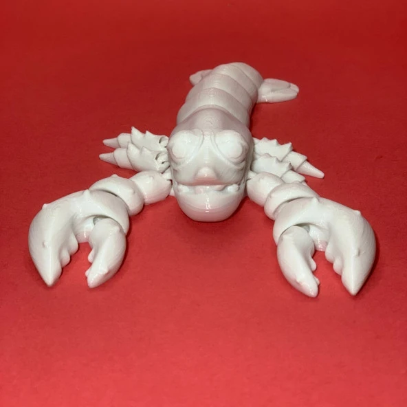 3D Hareketli Istakoz Figürlü Oyuncak - Beyaz - Resim 6