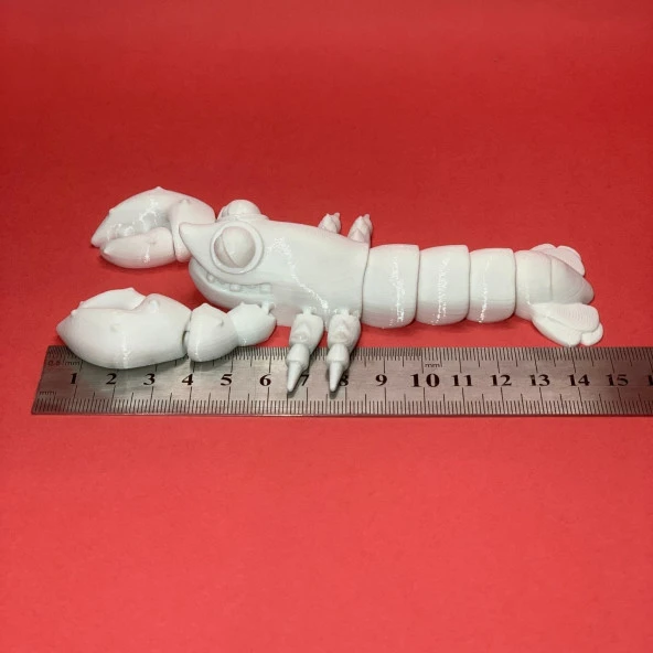 3D Hareketli Istakoz Figürlü Oyuncak - Beyaz - Resim 7