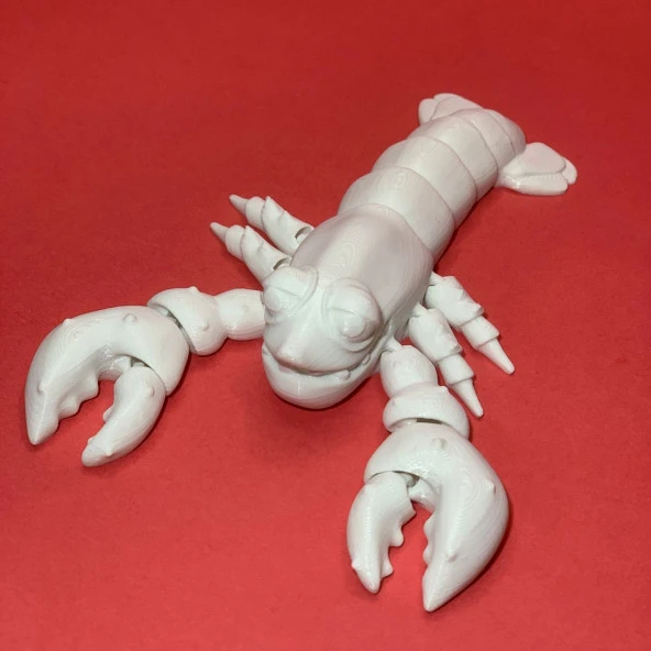 3D Hareketli Istakoz Figürlü Oyuncak - Beyaz - Resim 9