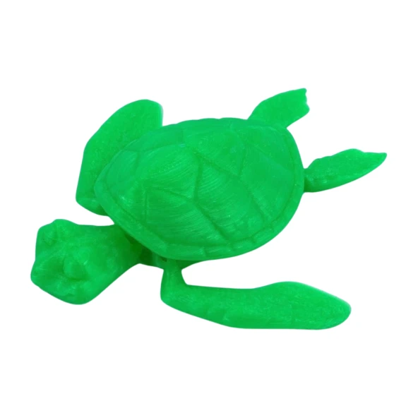 3D Hareketli Kaplumbağa Figürlü Oyuncak - Neon Yeşili - Resim 3