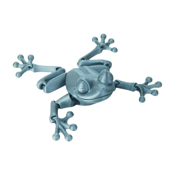 3D Hareketli Kurbağa Figürlü Oyuncak - Gri - Resim 2