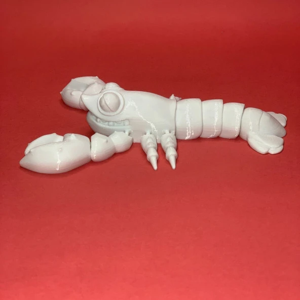3D Hareketli Istakoz Figürlü Oyuncak - Beyaz - Resim 2