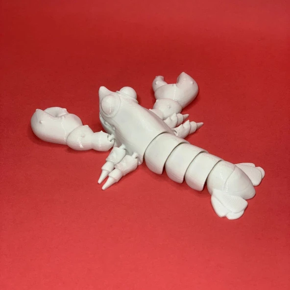 3D Hareketli Istakoz Figürlü Oyuncak - Beyaz - Resim 3