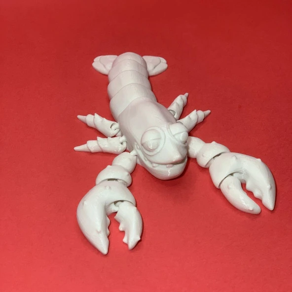 3D Hareketli Istakoz Figürlü Oyuncak - Beyaz - Resim 8