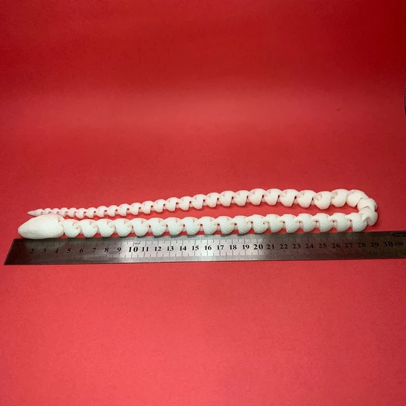 3D Hareketli Yılan Figürlü Oyuncak - Beyaz - Resim 8