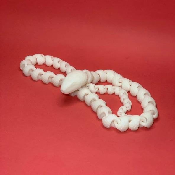 3D Hareketli Yılan Figürlü Oyuncak - Beyaz - Resim 4