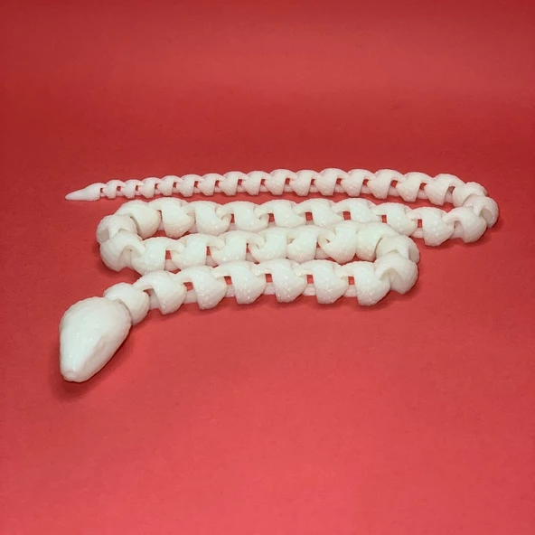 3D Hareketli Yılan Figürlü Oyuncak - Beyaz - Resim 5