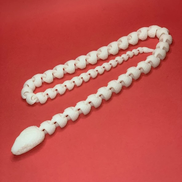 3D Hareketli Yılan Figürlü Oyuncak - Beyaz ürün görseli 1