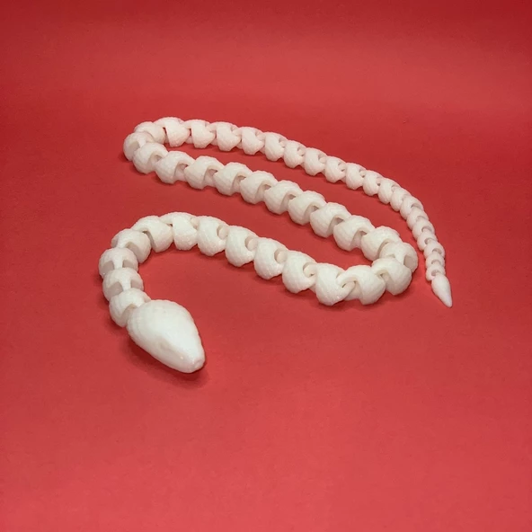 3D Hareketli Yılan Figürlü Oyuncak - Beyaz - Resim 3