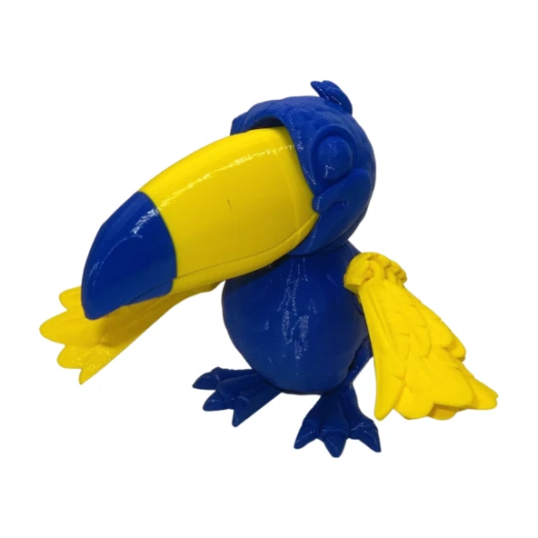 3D Hareketli Tukan Kuşu Figürlü Oyuncak - Sarı Lacivert
